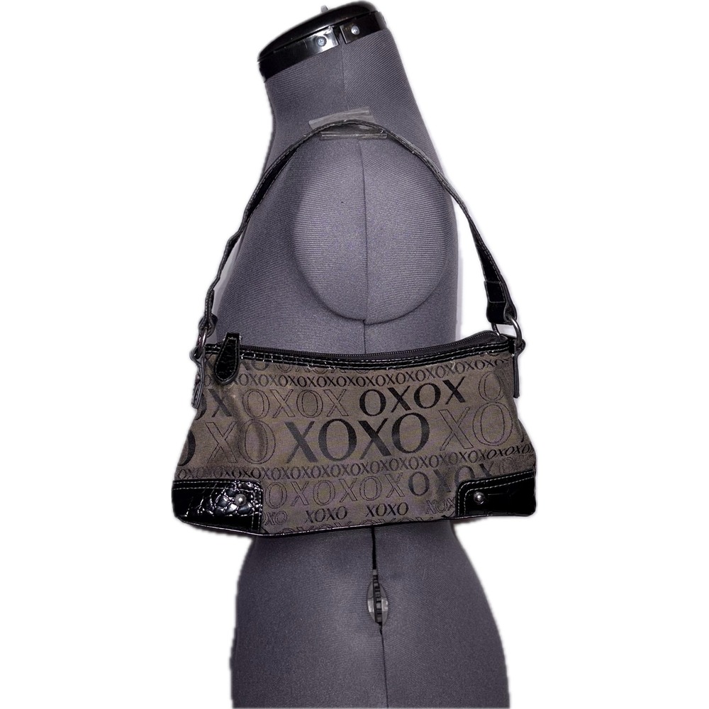 XOXO Logo Monogram Bag Y2K Grunge Brown Faux Croc 10.5x5.5 Small
